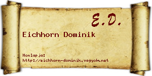Eichhorn Dominik névjegykártya